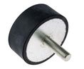 Anti-Vibration Mount, 534.6kg, M12, Rubber